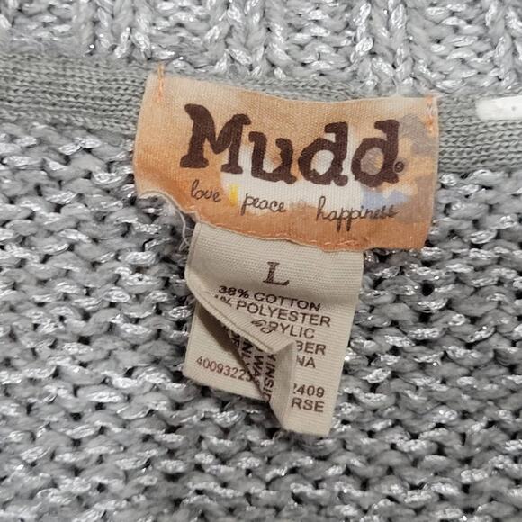 Mudd Women's Sparkle V-Neck Sweater - Size Large Sequin Shimmer Fairycore Whimsy - Picture 5 of 8